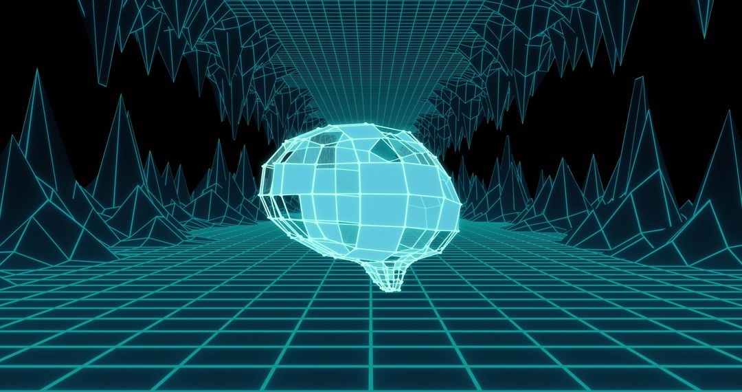 Metaverse Brain Hologram with Digital Grids