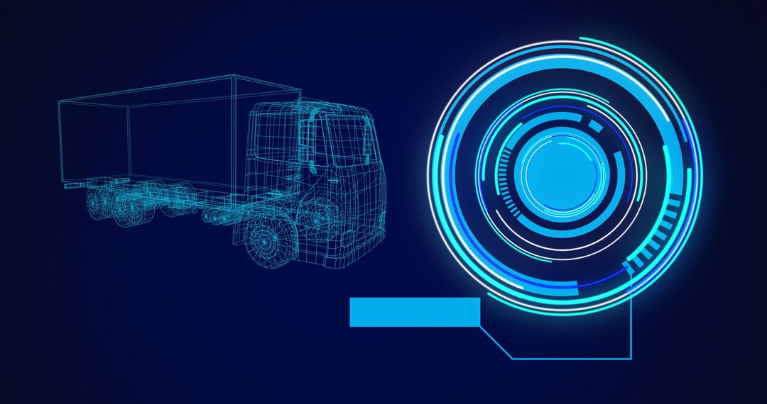 Futuristic Vehicle Concept with Digital Interface Elements