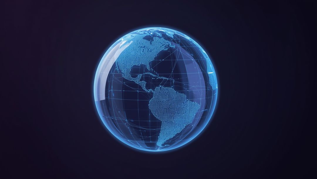 Digital Holographic 3D Earth Model with Futuristic Design