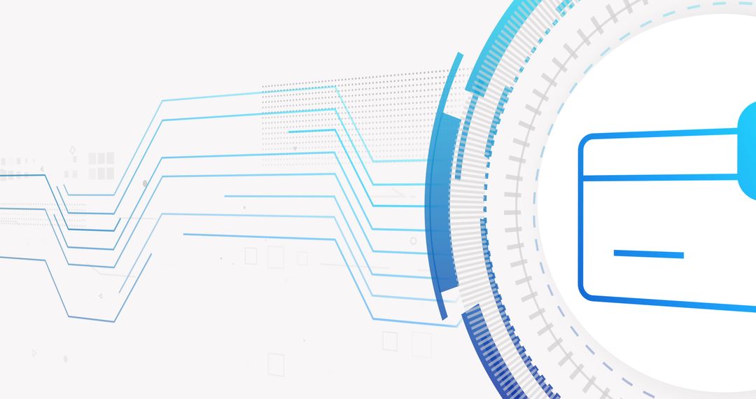 Cybersecurity Concept with Network Connections and Credit Card