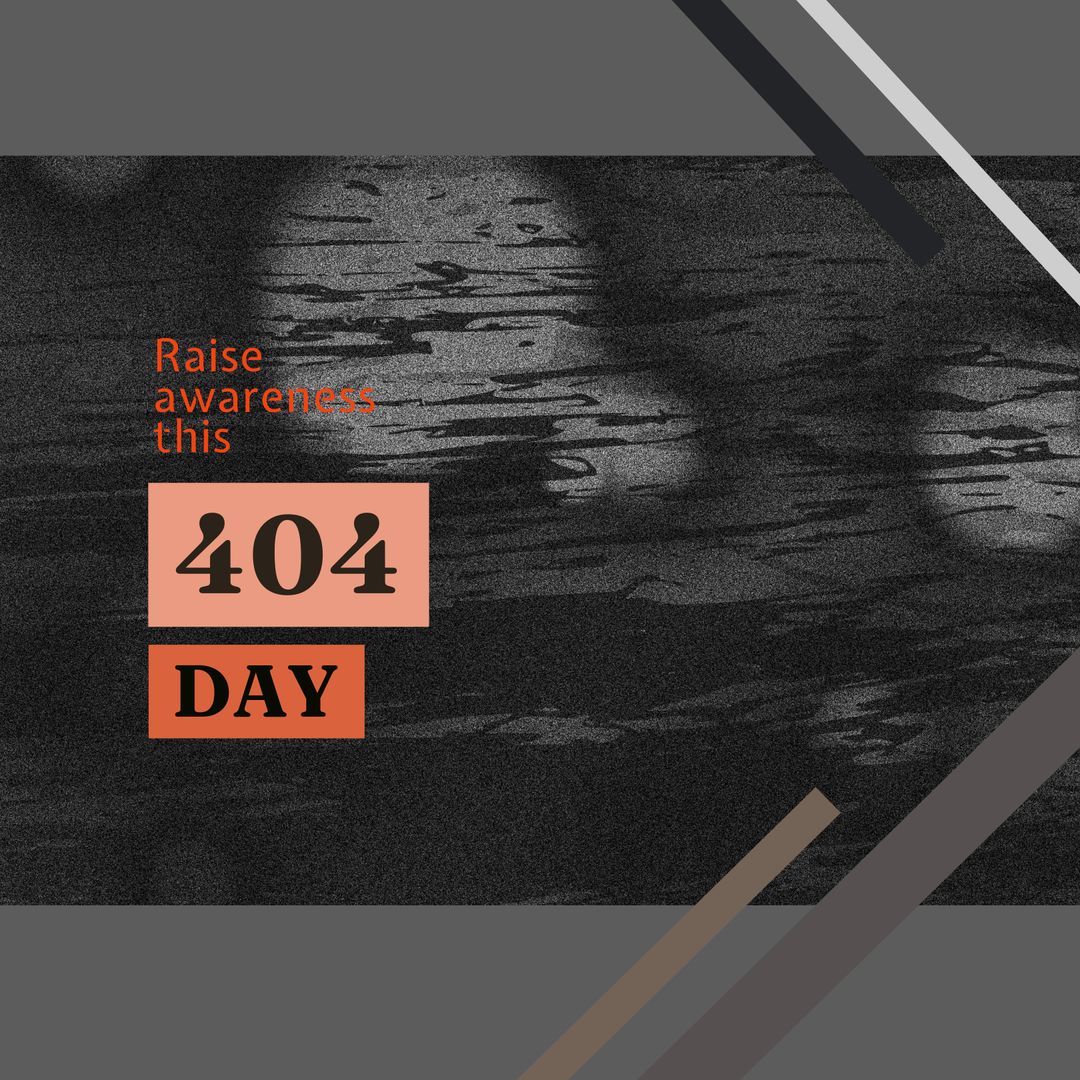 Grey Abstract Digital Design Celebrating 404 Day Awareness