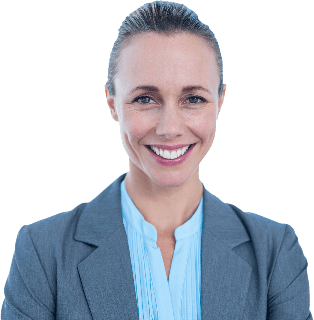 Transparent Background Smiling Businesswoman Portrait Confident Professional