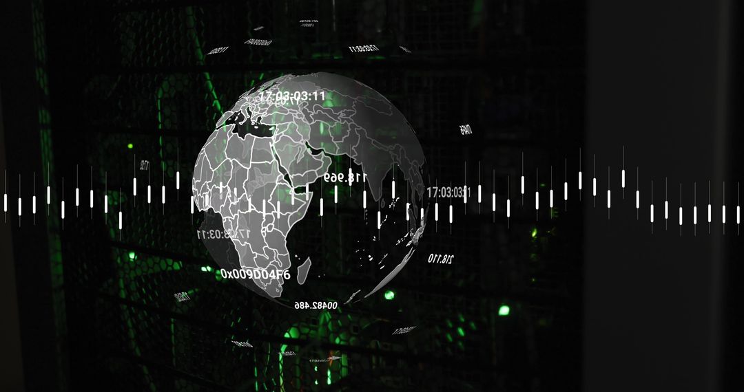 digital globe with graphs and data: global network technology - Free Images, Stock Photos and Pictures on Pikwizard.com