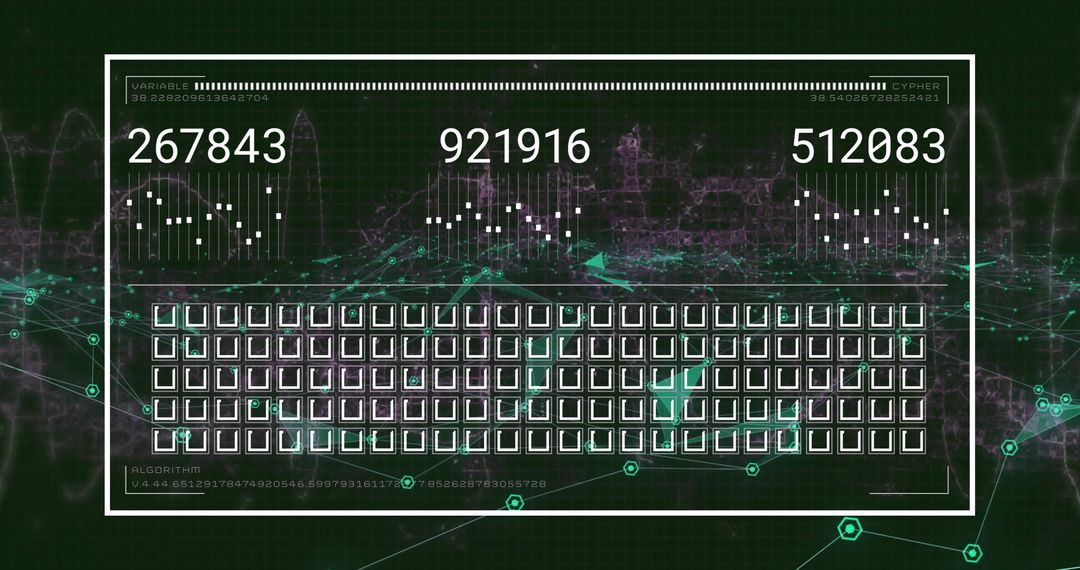 futuristic data visual interface with secure connection - Free Images, Stock Photos and Pictures on Pikwizard.com