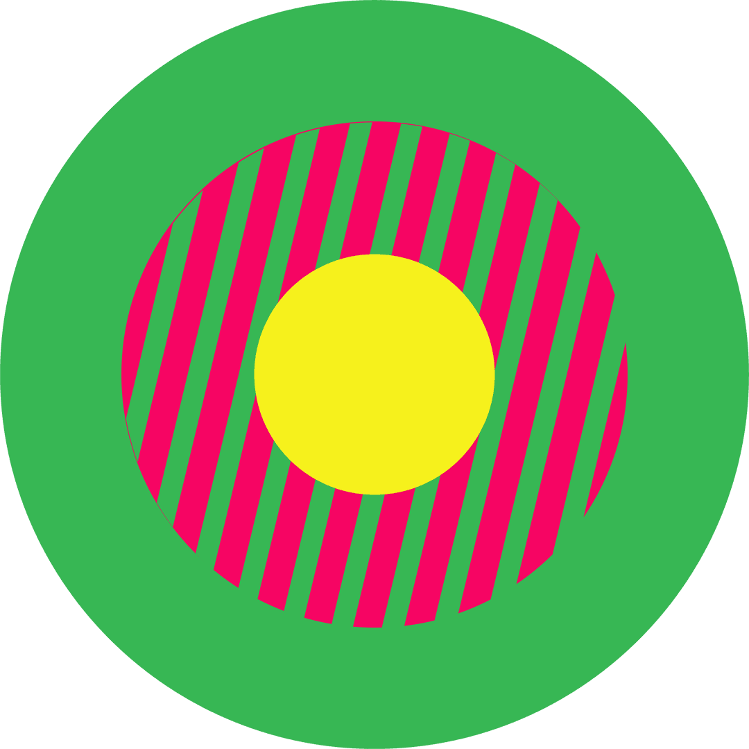 Abstract Transparent Concentric Circles Pattern on Green Field