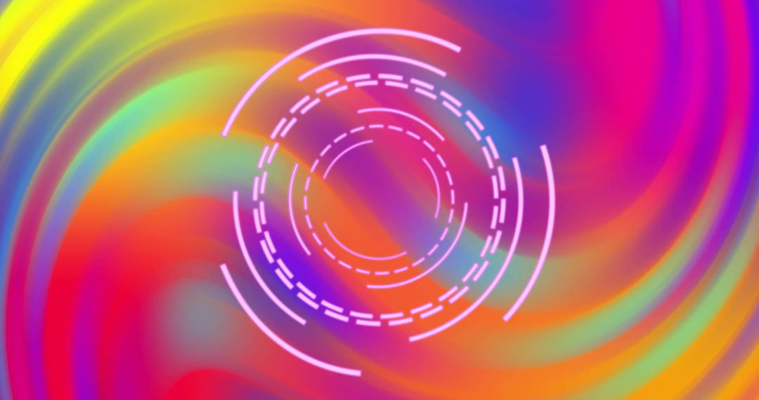 abstract psychedelic background with circular digital interface - Free Images, Stock Photos and Pictures on Pikwizard.com
