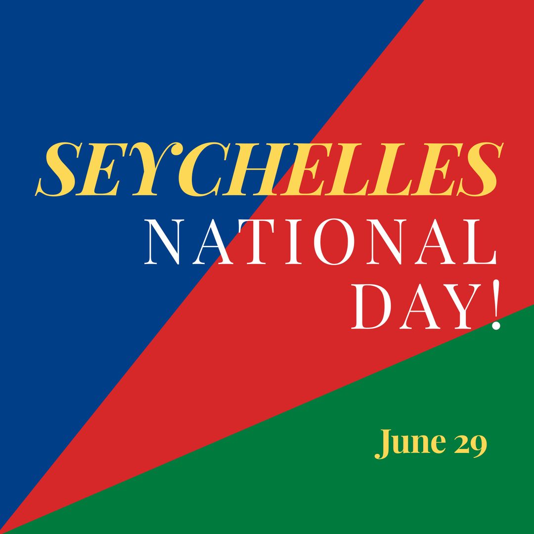 Seychelles National Day Celebration Poster with Flag