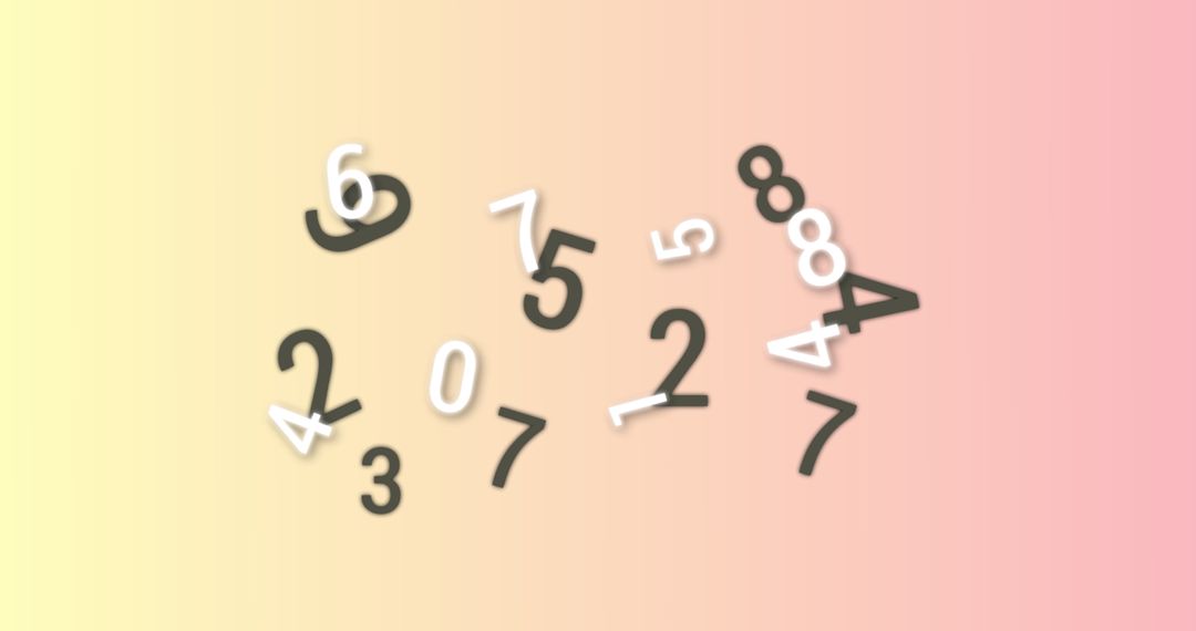 Dynamic Number Movement Against Gradient Background