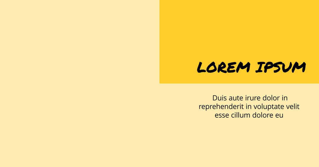 Minimalist Yellow and Black Text Design for Bold Message