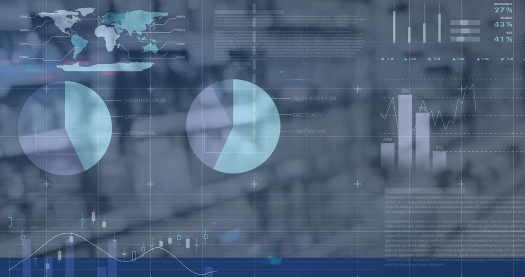 Global Data Analytics Over Retail Background