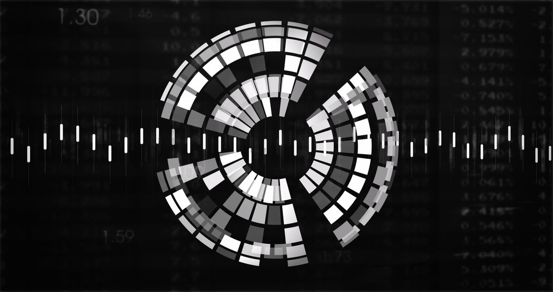 Abstract Digital Globe and Analyzing Data Patterns