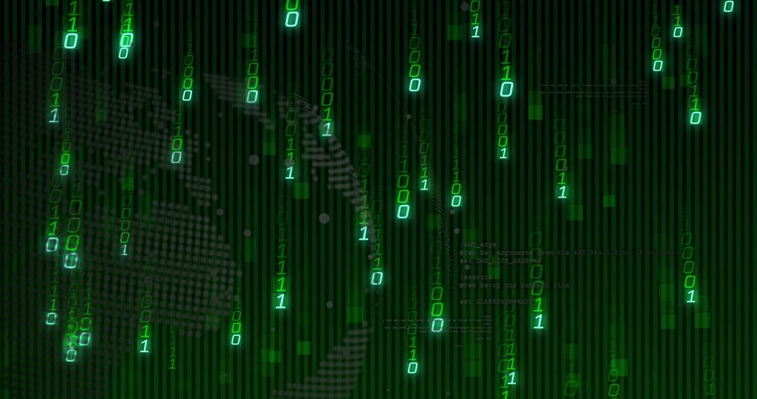 Digital Binary Code Raining On Distorted Globe Background - Free Images, Stock Photos and Pictures on Pikwizard.com