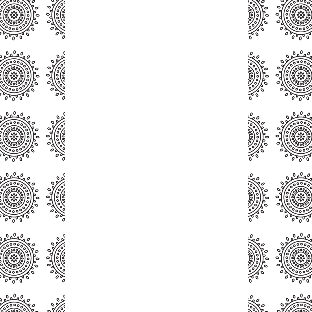 Abstract Circular Pattern on Transparent Background