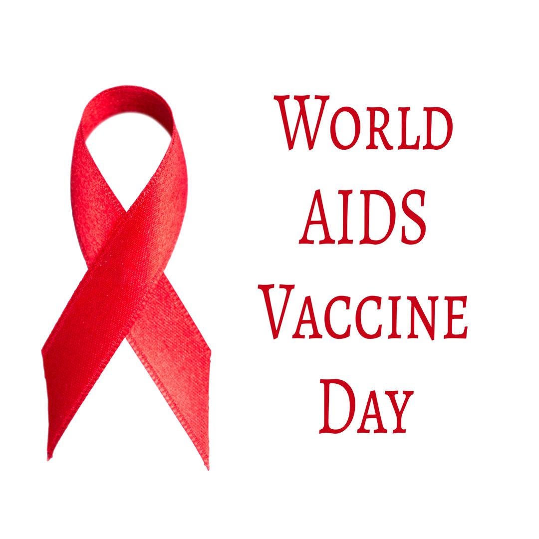 Red Ribbon Symbolizing Support on World AIDS Vaccine Day