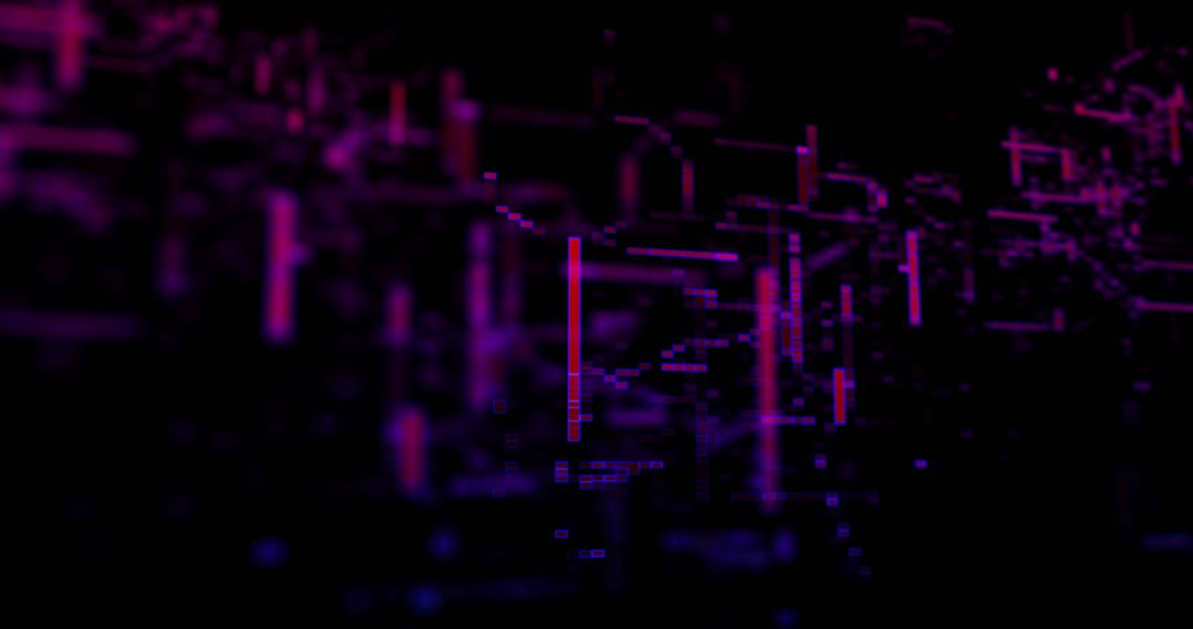 Glowing Futuristic Digital Data Flow in Abstract Background