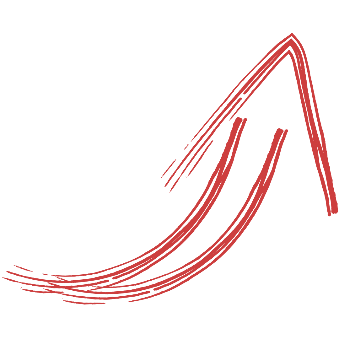 Red Arrow Illustration on Transparent Background, Directional Concept Art