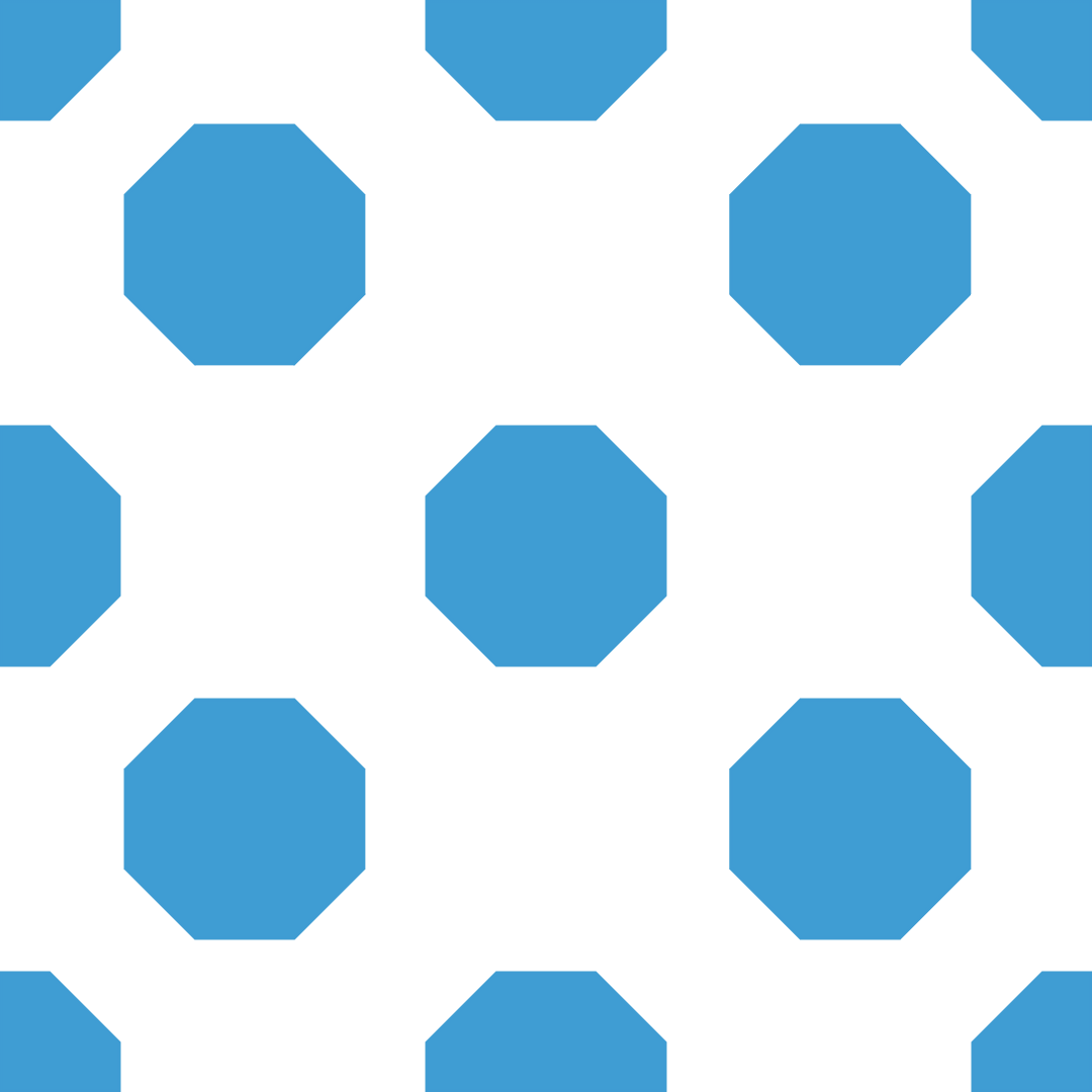 Blue Octagons Seamless Transparent Background Pattern