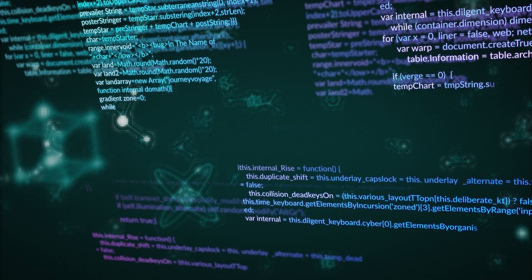 Futuristic Code Overlay Stemming Cybersecurity Innovations