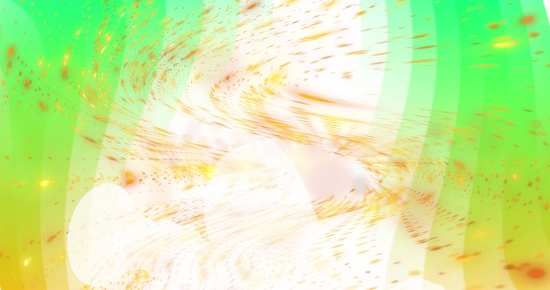 Vibrant Green and Orange Abstract Swirling Patterns