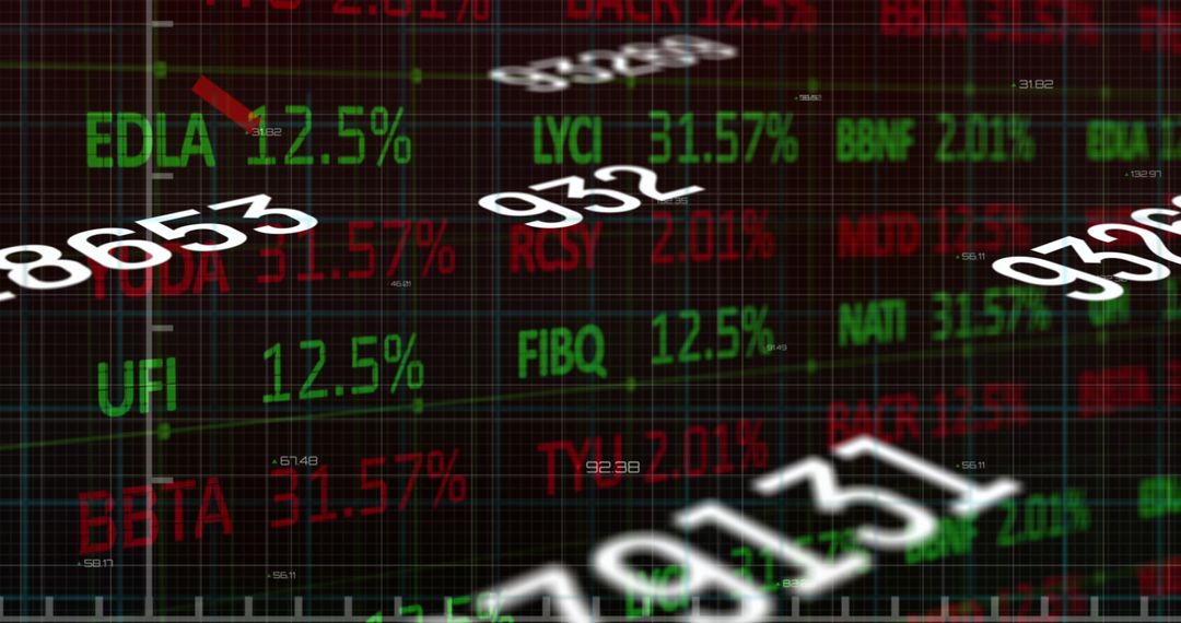 6G Technology with Financial Data on Digital Screen