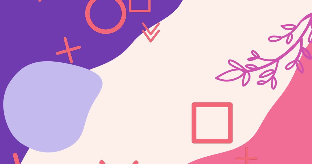 Abstract Graphic Design with Geometric Shapes on Colorful Background