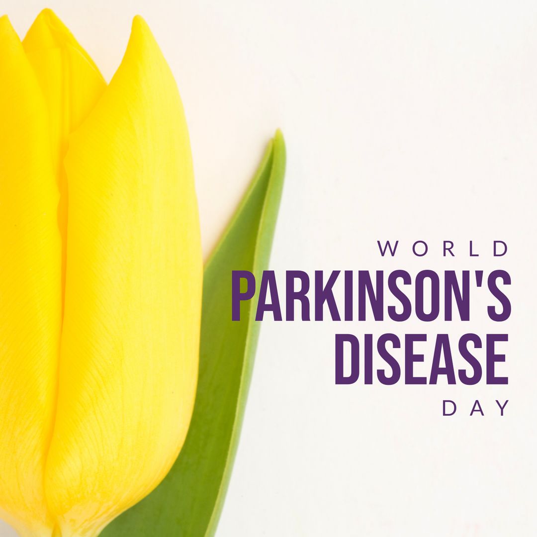 World Parkinson's Disease Day With Yellow Flower And Copy Space - Download Free Stock Templates Pikwizard.com