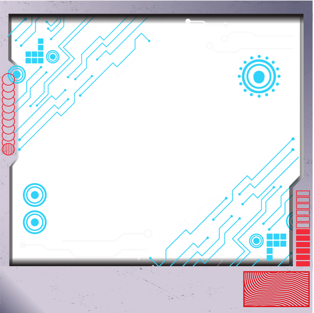 Futuristic HUD Frame with Transparent Background and Sci-Fi Design