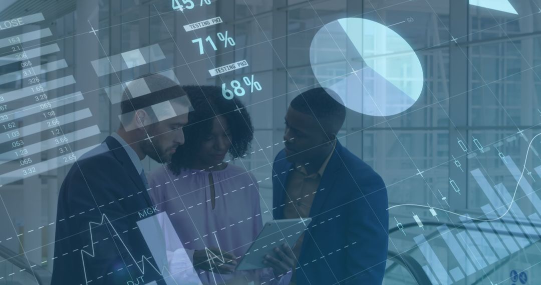 Business Team Analyzing Financial Data