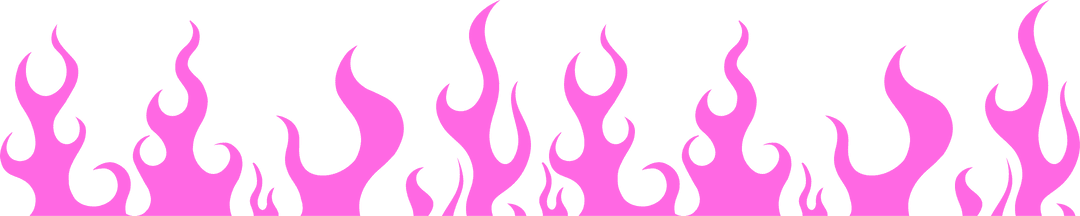 Magenta Flame Icons Forming Decorative Border on Transparent Background