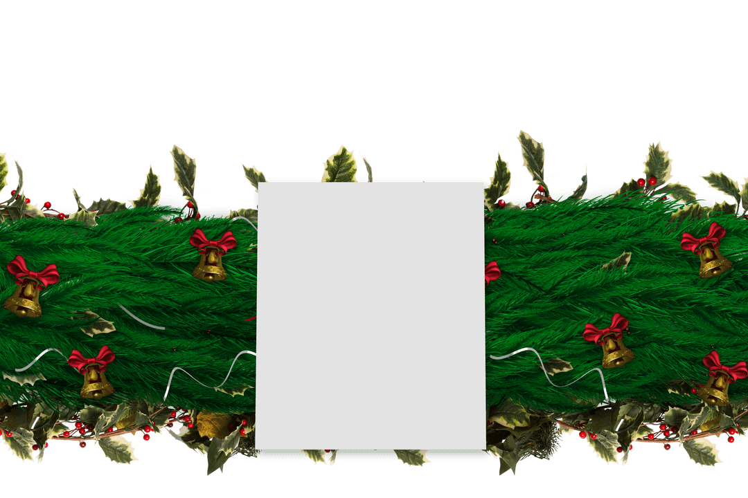 Christmas Fir Garland Decoration with Transparent Center