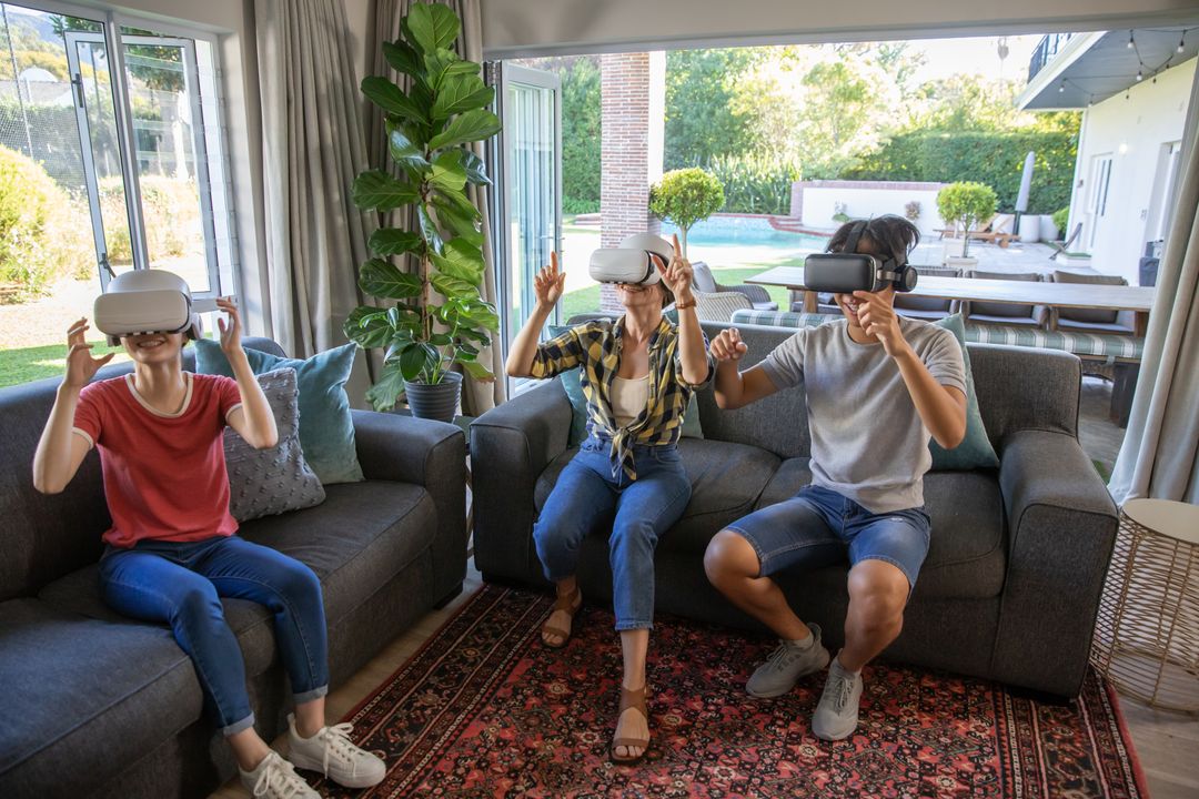 Family Engaging with Virtual Reality on Comfortable Couches