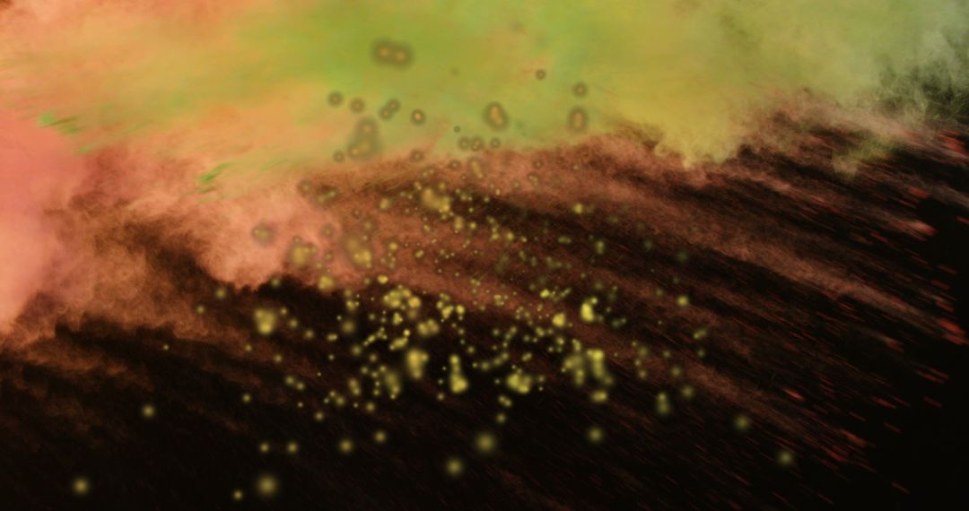 Vibrant Colored Smoke with Light Reactions on Black