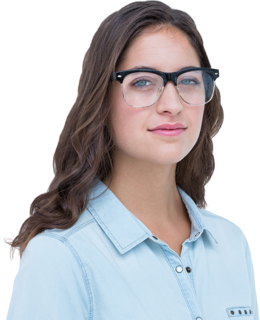 Confident Young Woman With Glasses in Transparent Background - Download Free Stock Images Pikwizard.com