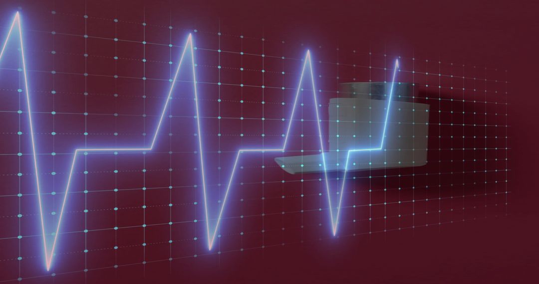 Digital Cardiograph and Inhaler with Abstract Background