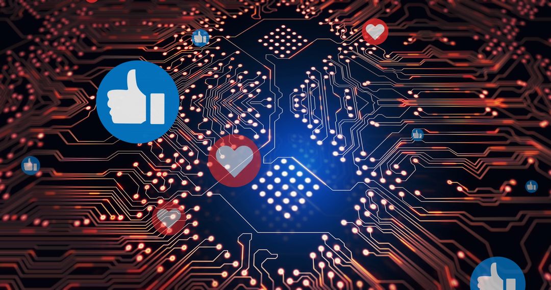 Digital Connectivity and Social Media Interaction Concept Art