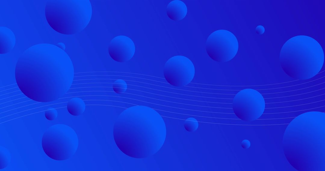 Blue Spheres Modern Abstract Background Design