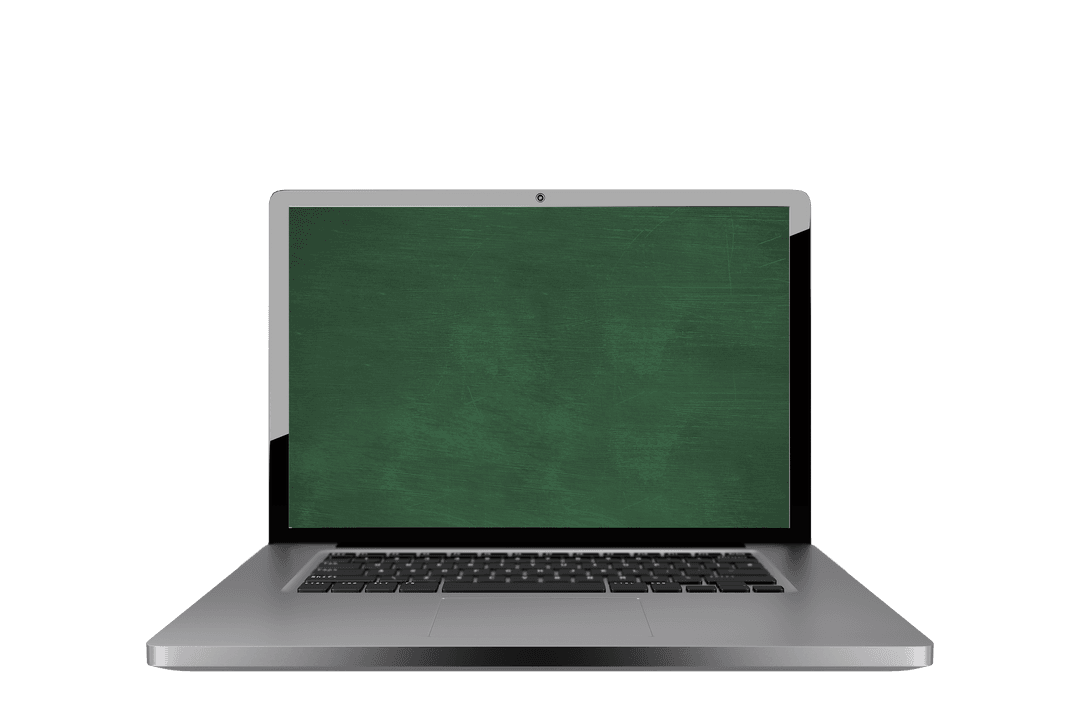 Transparent Laptop Screen with Chalkboard Texture