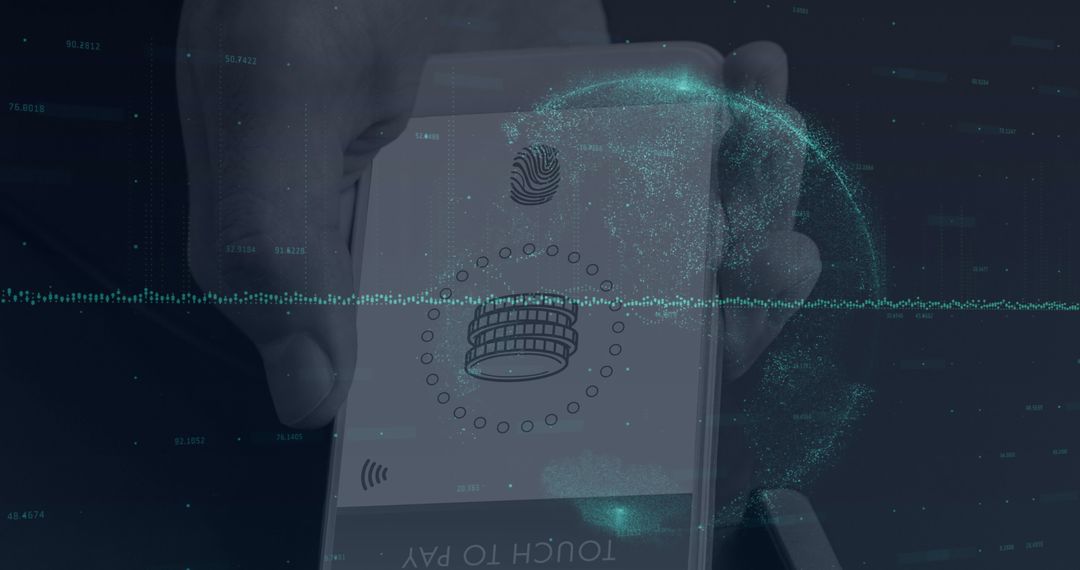 Digital Financial Transactions with Futuristic Globe Interface