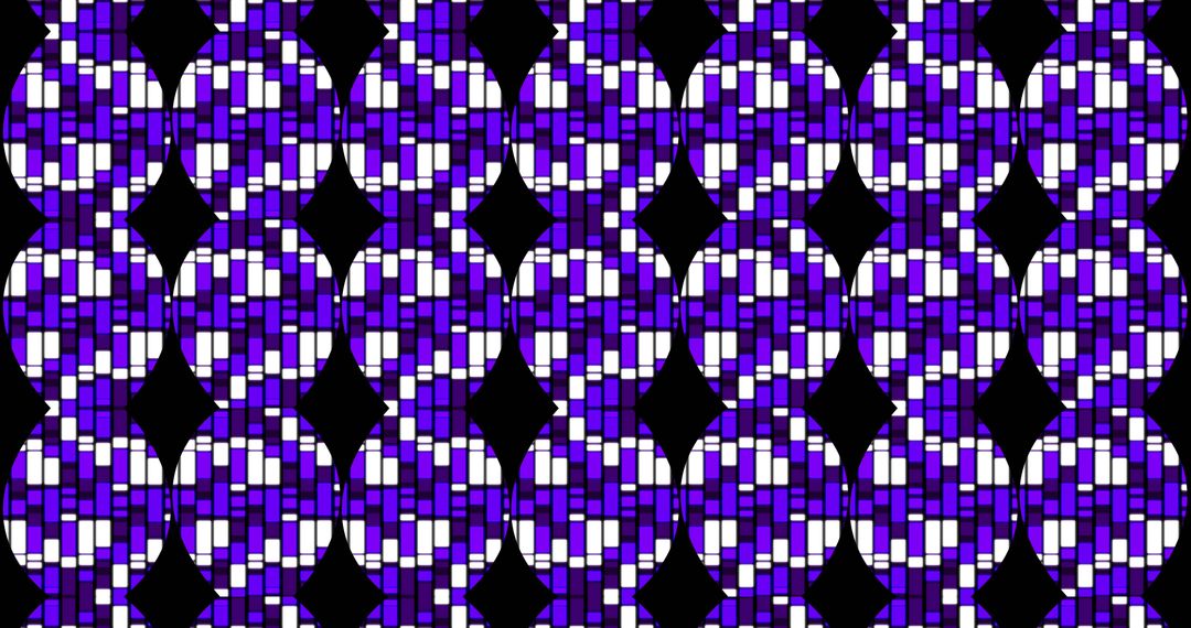 Geometric Abstract Purple Pattern with Circles and Rectangles