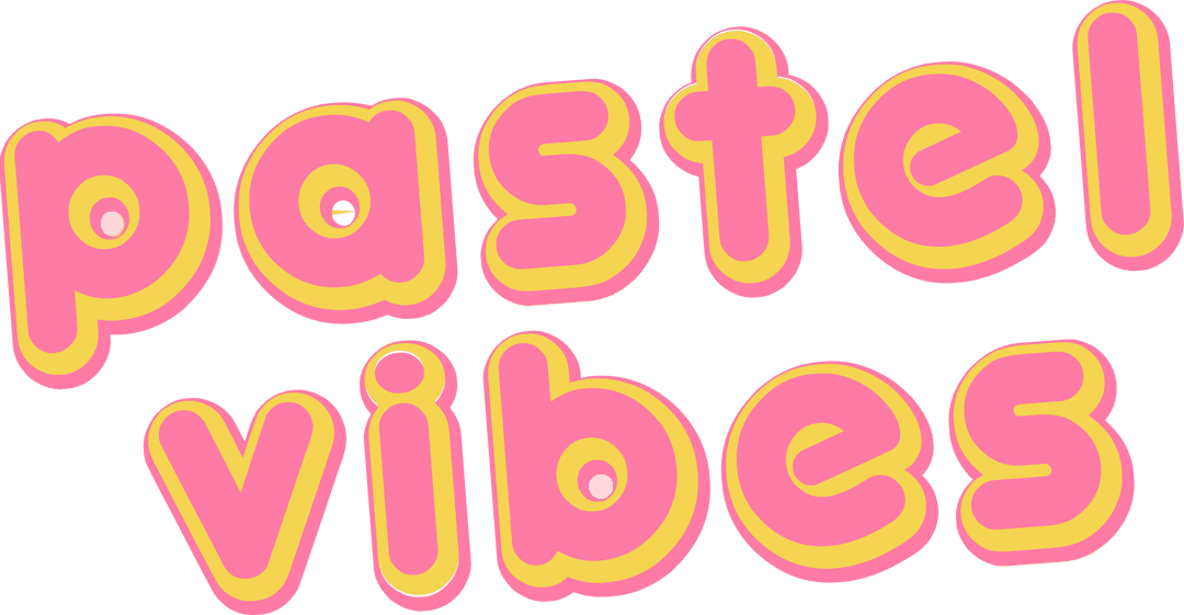 Bold Bubble Letters with Pastel Vibes on Transparent Canvas