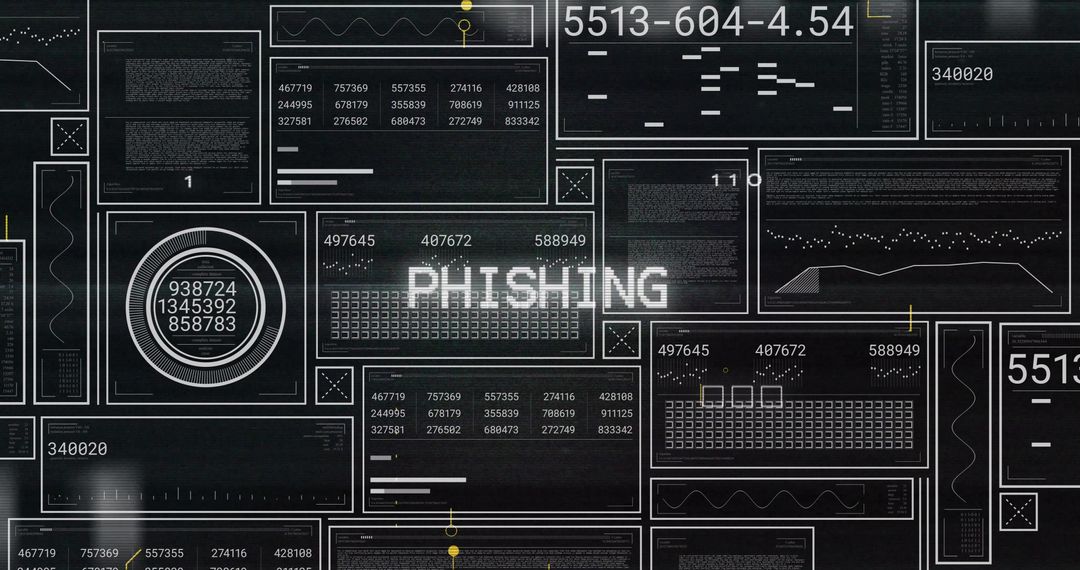 Digital Phishing Data Display with Cyber Security Elements