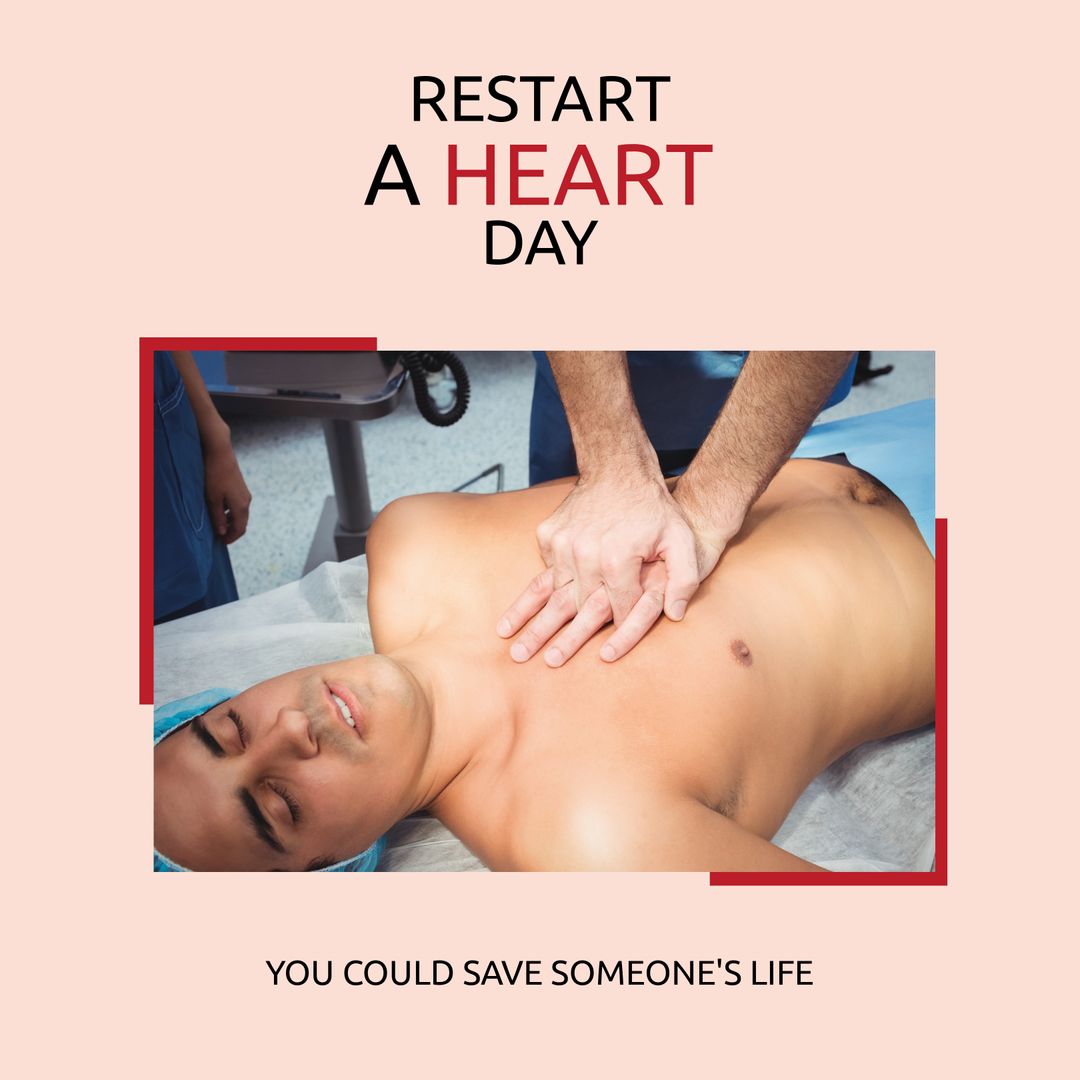 Doctor Performing CPR During Restart a Heart Day