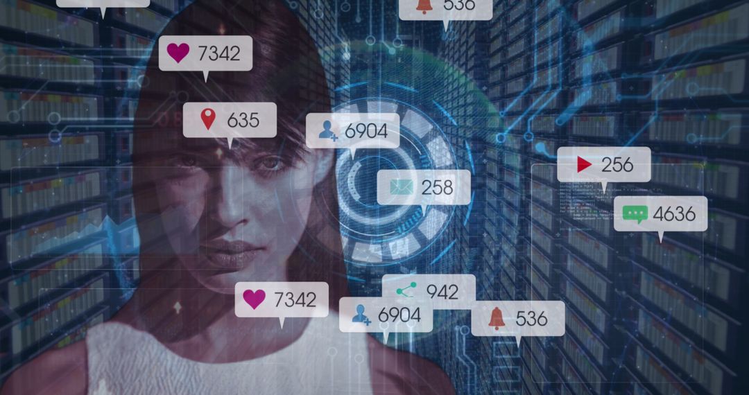 Social Media Interaction over Data Processing Background