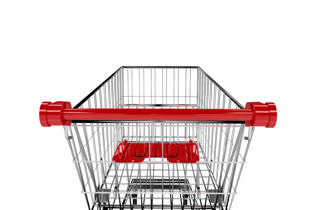 Digital Transparent Shopping Cart with Red Handle Design - Download Free Stock Images Pikwizard.com