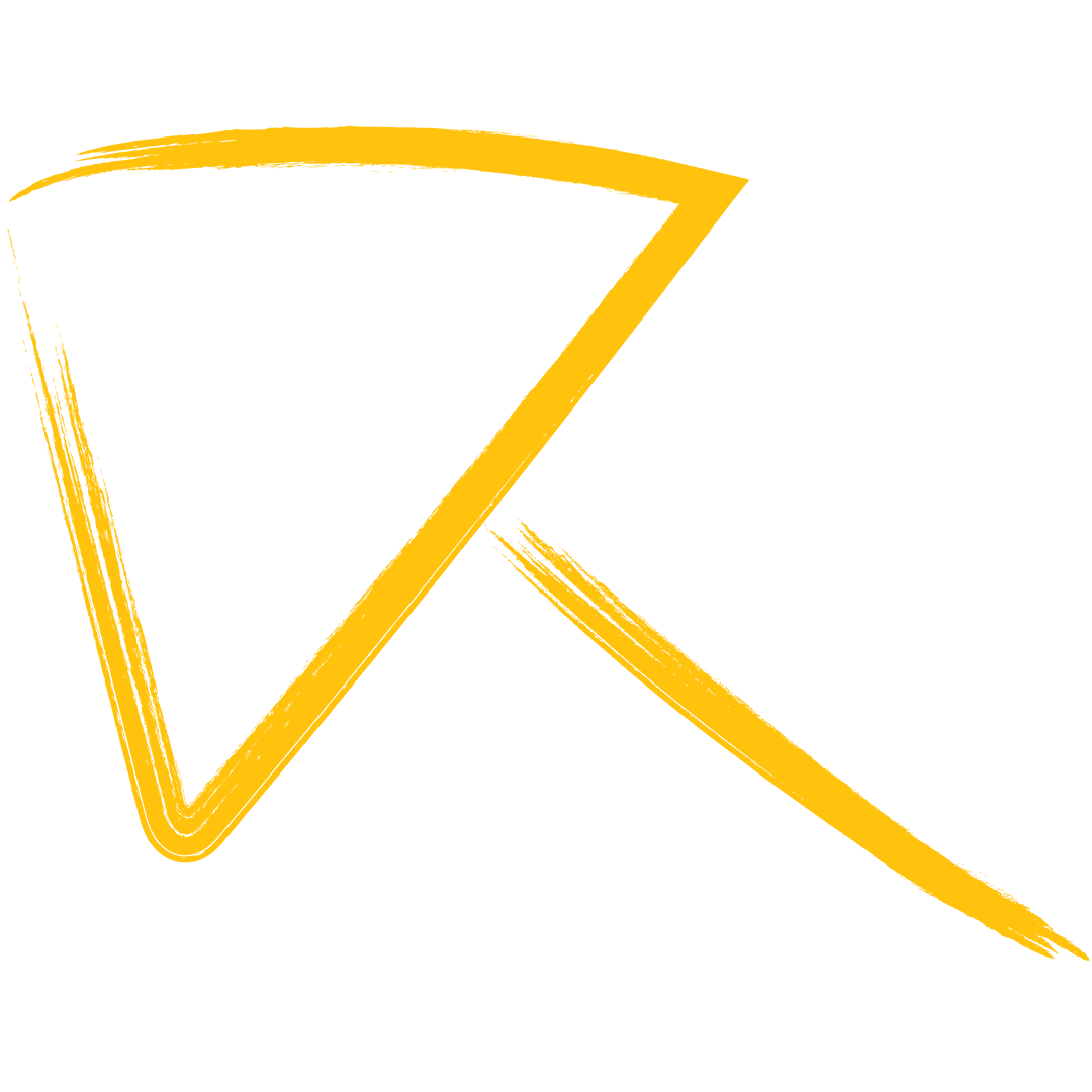 Elegant Yellow Arrow Design on Transparent Background