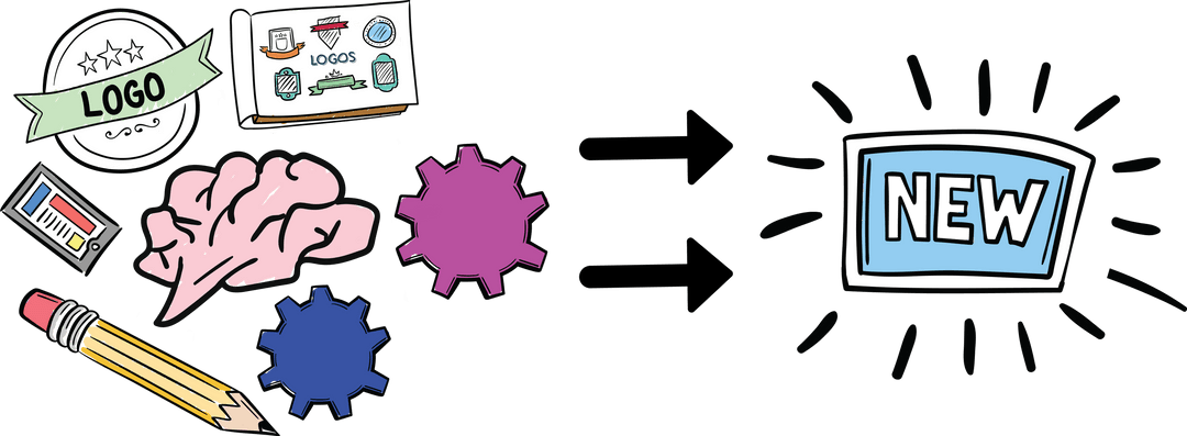 Transparent Business Icons with Creative and Design Elements