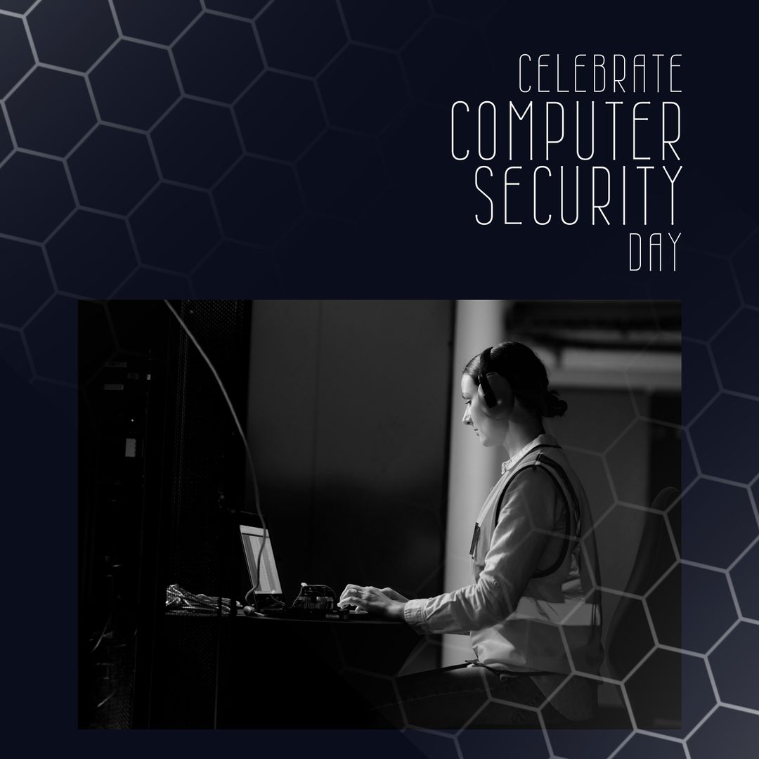 celebrating computer security day with professional worker - Download Free Stock Images Pikwizard.com