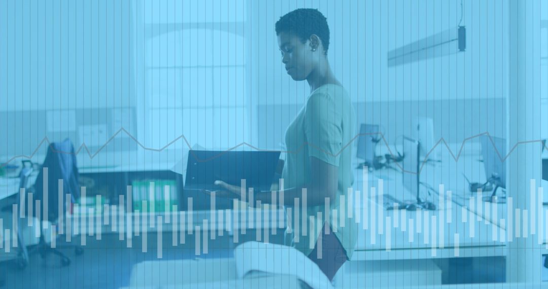 Business Professional Analyzing Digital Data in Modern Office