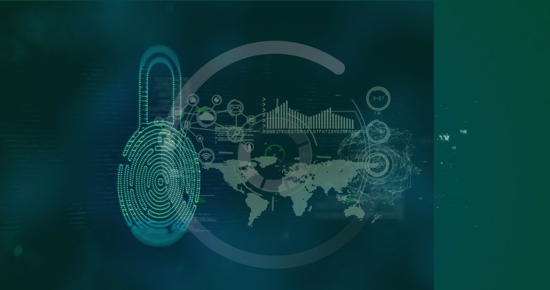 Digital Security and Data Processing Technology Concept