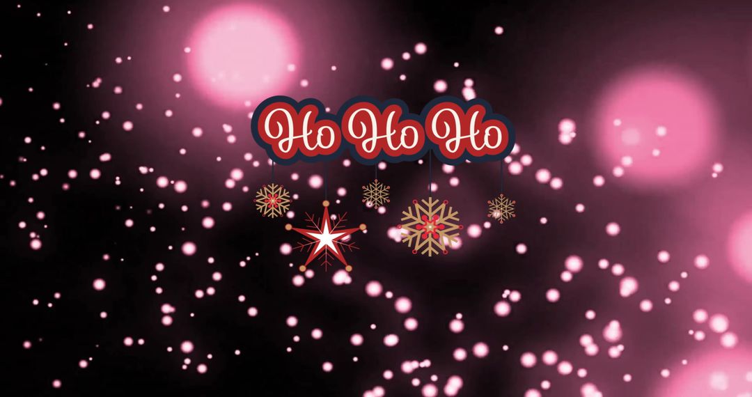 Festive Christmas Backdrop with Snowflakes and Bright Lights